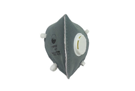 Respirador fabricado bajo el estándar N95 carbón activado, con válvula