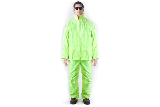 2- piece waterproof suit in polyester and PVC