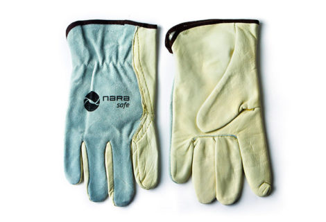 Engineer natural cowhide gloves, and fleshing gloves