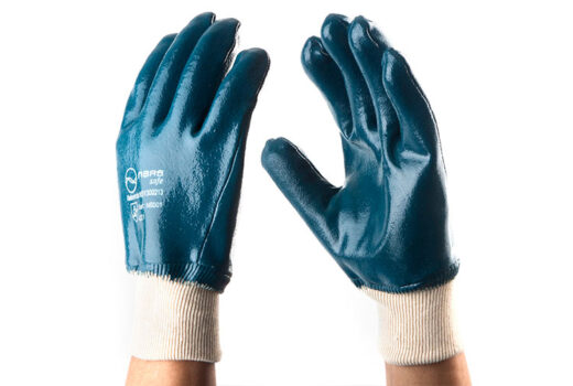 Heavy duty nitrile, cotton nitrile, clenched wrist