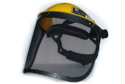 Mesh face shield, adjustable support