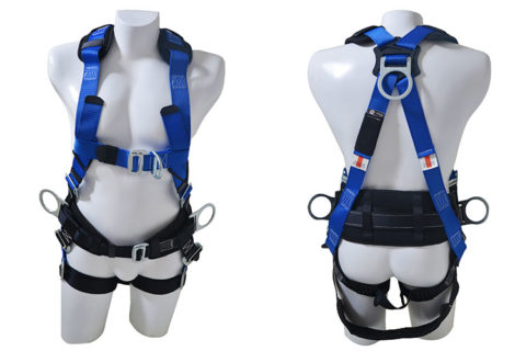 Full body harness, 4 D-rings, multi-purpose (H) with lumbar support