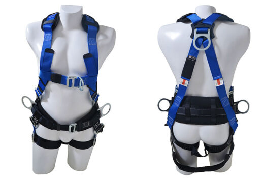 Full body harness, 4 D-rings, multi-purpose (H) with lumbar support