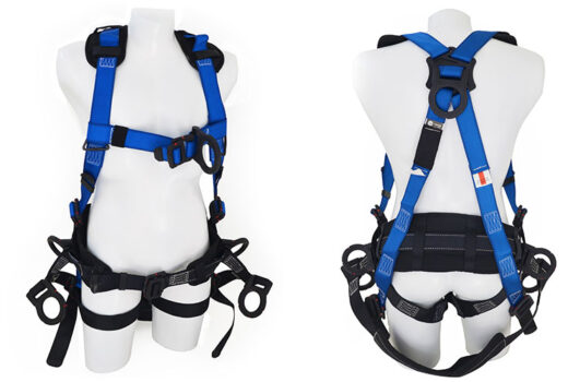 Full body harness, Dielectric, 6 D-rings, multi-purpose (H) with lumbar support and seat