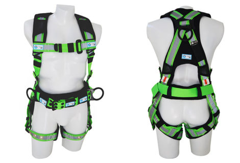 Full body harness, 3 D-rings, multi-purpose and reflective